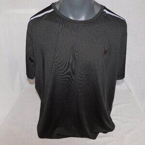 SPYDER Active Mens 2XL / XXL Black Activewear Short Sleeve Quick Dry T Shirt